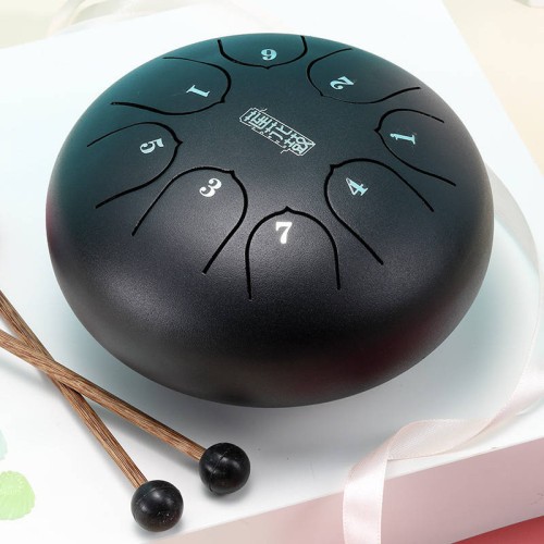 Tongue drum lotus children 6" 8 ton Hluru-Huashu TC8-6-InkBlack