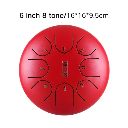 Tongue drum lotus children 6" 8 ton Hluru-Huashu TC8-6-Red
