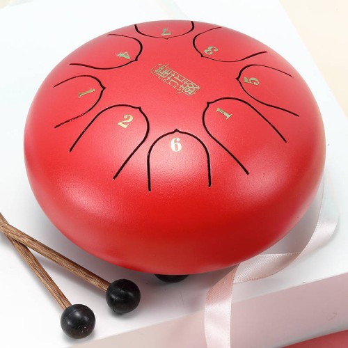 Tongue drum lotus children 6" 8 ton Hluru-Huashu TC8-6-Red