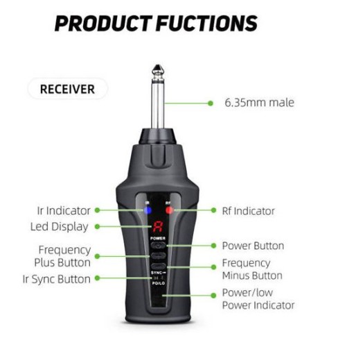 Mikrofon bezprzewodowy do gitary akustycznej Acemic JT-5