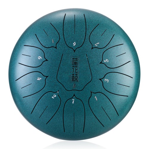 Lotus tongue drum 12" 11 ton Hluru-Huashu THL11-12-Malachite