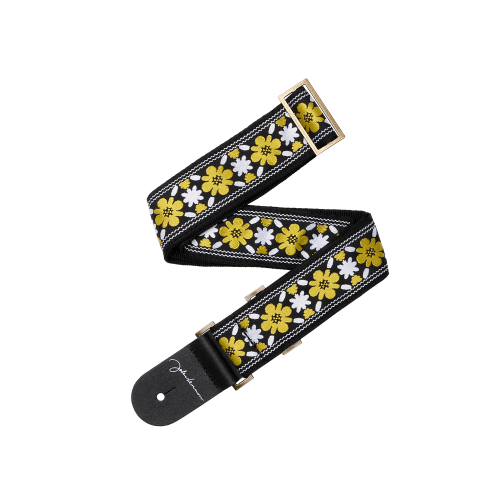 Pas Gitarowy D'Addario John Lennon Rooftop Jacquard- Żółte Kwiaty