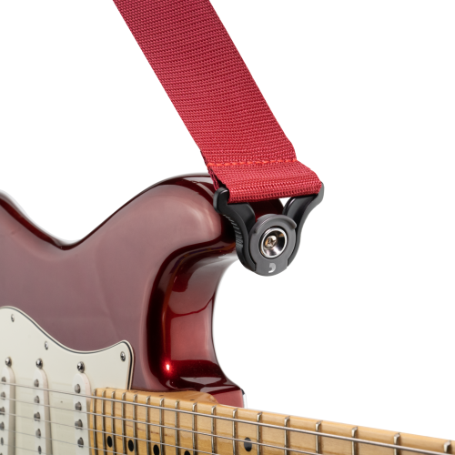 Pas Gitarowy D'Addario Polypro Auto Lock - Czerwony z blokadą