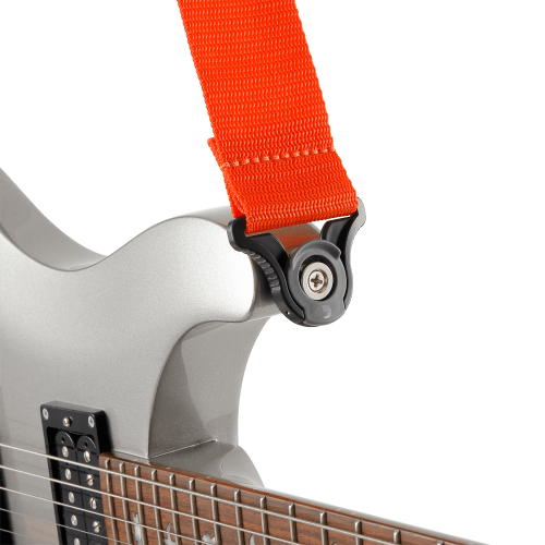 Pas Gitarowy D'Addario Polypro Auto Lock - Pomarańczowy z blokadą