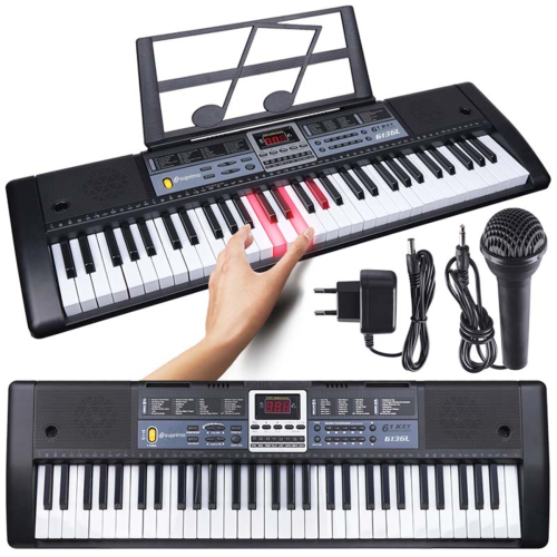 Suprimo 6136L – keyboard edukacyjny z podświetlaną klawiaturą i mikrofonem