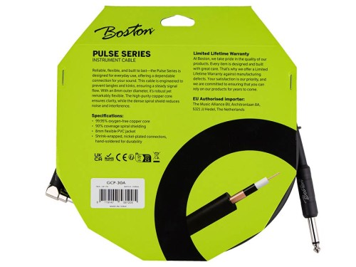 Kabel instrumentalny Boston Pulse 3 m – Jack kątowy / Jack prosty