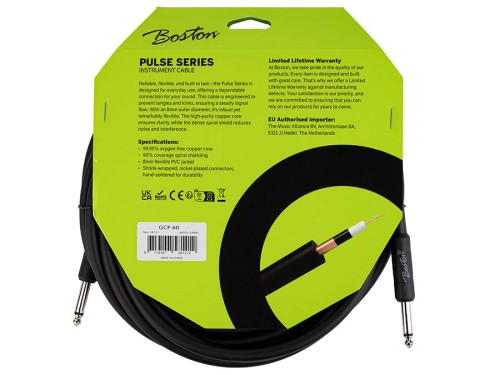 Kabel instrumentalny Boston Pulse 6 m – Jack / Jack prosty