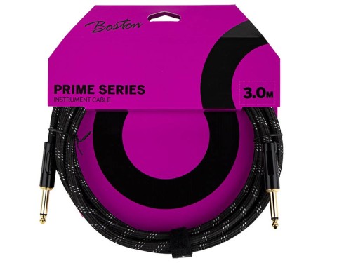 Kabel instrumentalny Woven Jacket 3 m – Jack / Jack prosty, czarny tweed