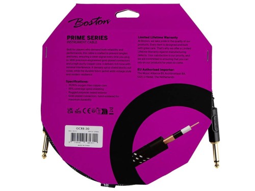 Kabel instrumentalny Woven Jacket 3 m – Jack / Jack prosty, czarny tweed