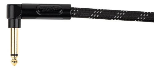 Kabel instrumentalny Woven Jacket 3 m – Jack / kątowy Jack, czarny tweed