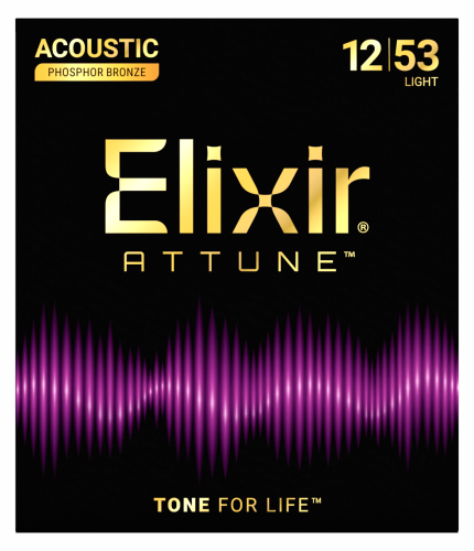 Struny Do Gitary Akustycznej Elixir Attune 12-53 Phosphore Bronze powlekane