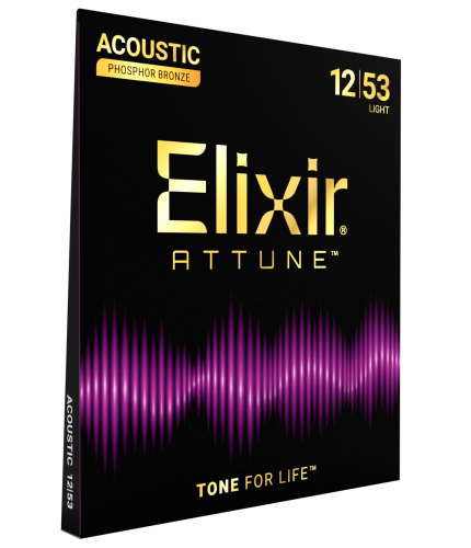Struny Do Gitary Akustycznej Elixir Attune 12-53 Phosphore Bronze powlekane