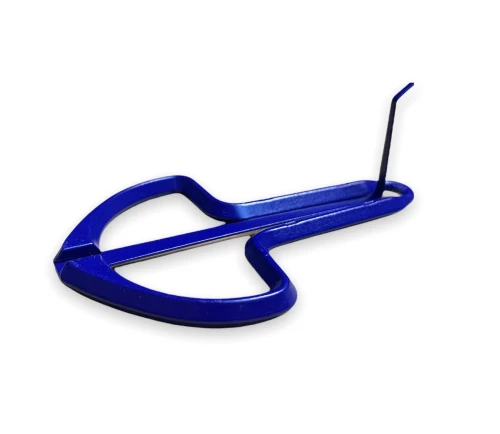 Schwarz Drumla 15" – metalowa harfa szczękowa, niebieska, folkowy instrument szarpany