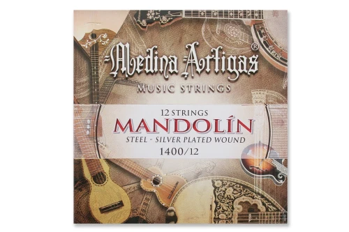 Struny do mandoliny Medina Artigas 1400 – komplet 12 strun do mandoliny 12‑strunowej