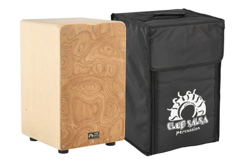 Cajon GEWA PURE CLUB SALSA White Root – naturalne drewno, regulowane struny, torba w zestawie