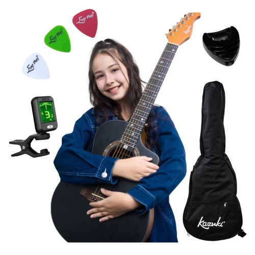 Gitara akustyczna Kazuki 3/4 ZESTAW STARTOWY + tuner + pokrowiec