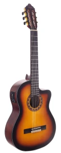 Gitara elektroklasyczna Valencia VC304CEASB Antique Sunburst – cutaway, elektronika