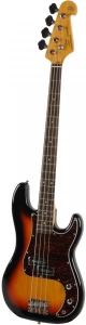 Gitara basowa SX SPB62 3TS – Precision Bass w klasycznym wykończeniu Sunburst