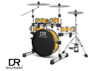 Przenośny zestaw perkusyjny Dirty Rabbit TDB-200-Yellow