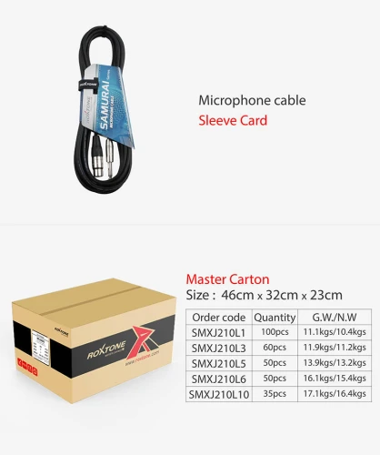 Kabel mikrofonowy SMART Roxtone SMXJ210L10