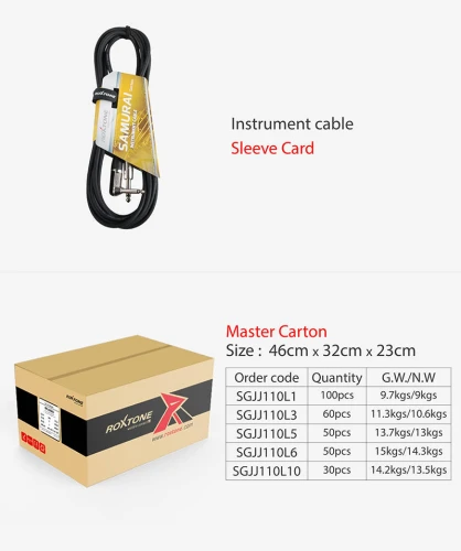 Kabel instrumentalny SAMURAI Roxtone SGJJ110L10