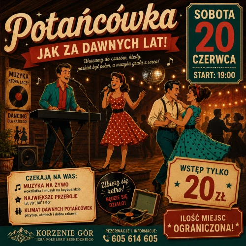 Potańcówka Retro - Korzenie Gór - 20.06.2026 