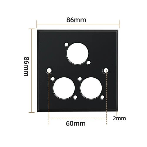 Panel montażowy Teriux TWP-3-BK