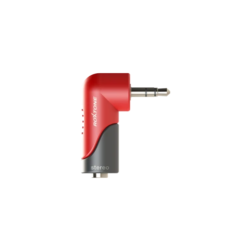 Redukcja przejściówka Wtyk Jack 3.5mm Stereo do Gniazdo Kątowe Jack 3.5mm Stereo Roxtone RPAN200