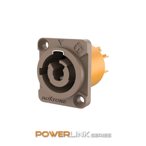 Gniazdo zasilania tablicowe panelowe power-in IP65 Roxtone RAC3MPI-WP