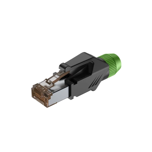 Wtyk typu RJ45 z osłoną Roxtone RJ45C5E-PH-GN
