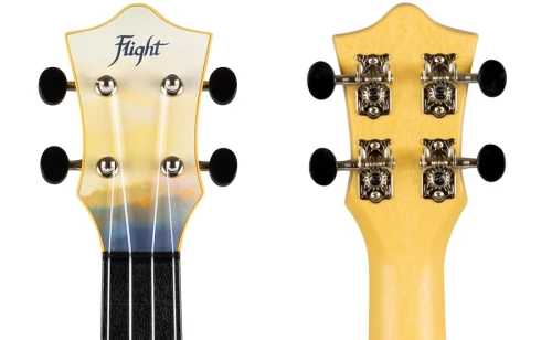 Ukulele sopranowe Flight TUS40 Dandelions – kolorowy wzór, top lipa, korpus ABS, pokrowiec w zestawie