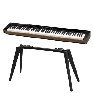 Pianino cyfrowe Casio PX-S6000 BK + dedykowany stand CS-90P – elegancki zestaw z pokryciem klawiatury