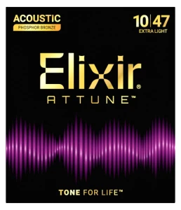 Elixir Attune 10-47 Phosphor Bronze – struny do gitary akustycznej
