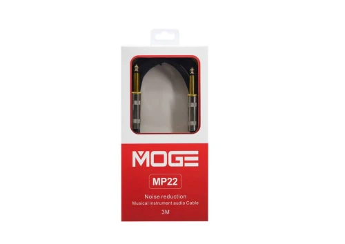 MOGE MP22-3 Black 3 m – kabel instrumentalny Jack 6,3 mm