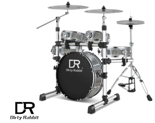 Przenośny zestaw perkusyjny Dirty Rabbit TDB-200-Silver