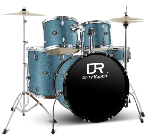 Zestaw perkusyjny Dirty Rabbit Q900-Bright Blue