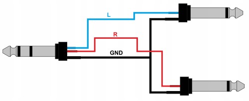 Red's Music AU1270 kabel Jack St - 2 Jack M 6,3 3m