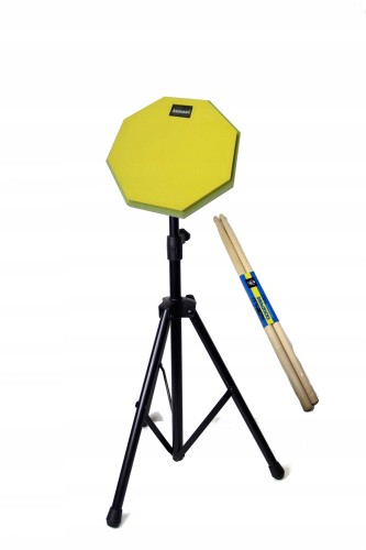 Pad Perkusyjny do Ćwiczeń + Statyw i Pałki - ŻÓŁTY