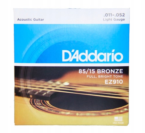 D'Addario EZ910 struny do gitary akustycznej 11-52