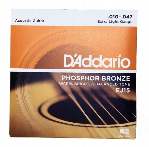 D'Addario EJ15 struny do gitary akustycznej 10-47
