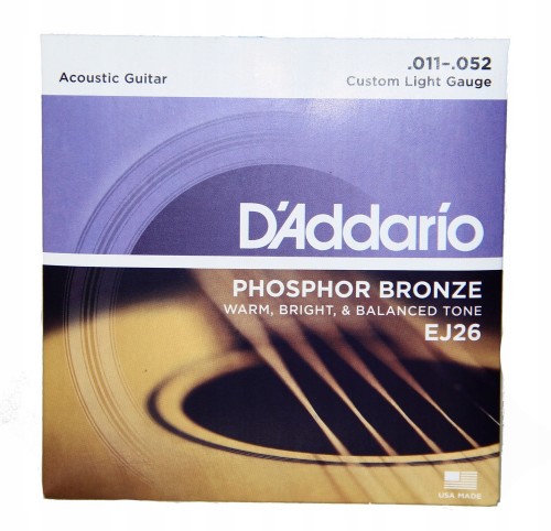 D'Addario EJ26 struny do gitary akustycznej 11-52