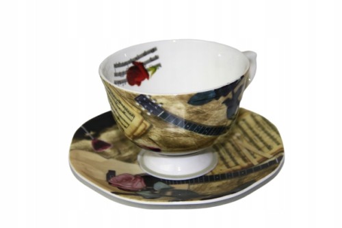 Filiżanka muzyczna gitara porcelanowa zestaw