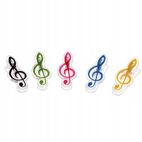 Klips do nut klucz wiolinowy Żółty klamerka