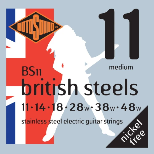 Struny do git elektrycznej Rotosound 11-48 British Steel