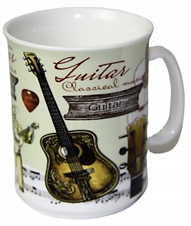 Kubek Porcelanowy Muzyczny Gitara PREZENT DLA MUZYKA