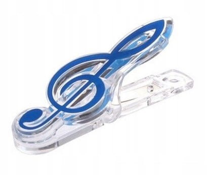 Klips do nut klucz wiolinowy Niebieski klamerka