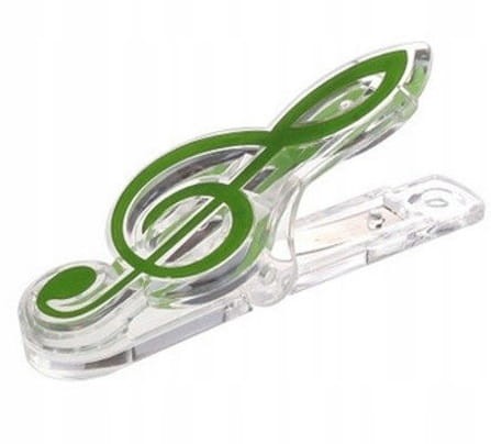 Klips do nut klucz wiolinowy Zielony klamerka