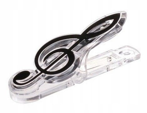 Klips do Nut Klucz Wiolinowy Czarny KLAMERKA DO NUT