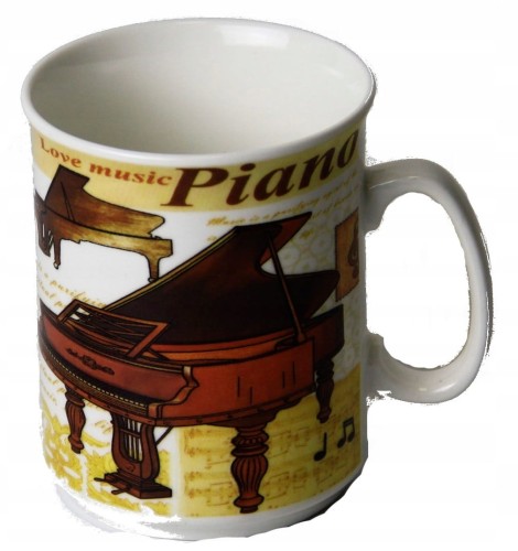 Kubek muzyczny porcelanowy fortepian super prezent