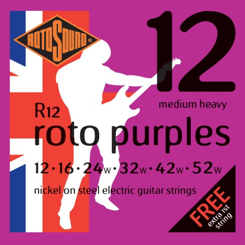 Struny do gitary elektrycznej Rotosound Purple R12 12-52